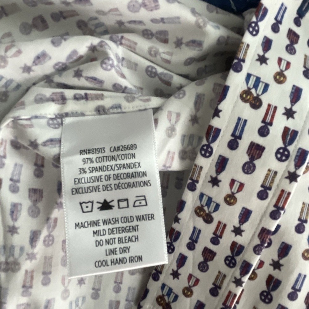 Robert Graham MAXCY Short Sleeve Sport Shirt  Tailored Fit Large NWOT Military - Picture 8 of 9